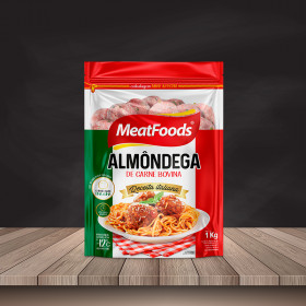 Almôndega Bovina Receita Italiana MeatFoods (Pacote 1kg)